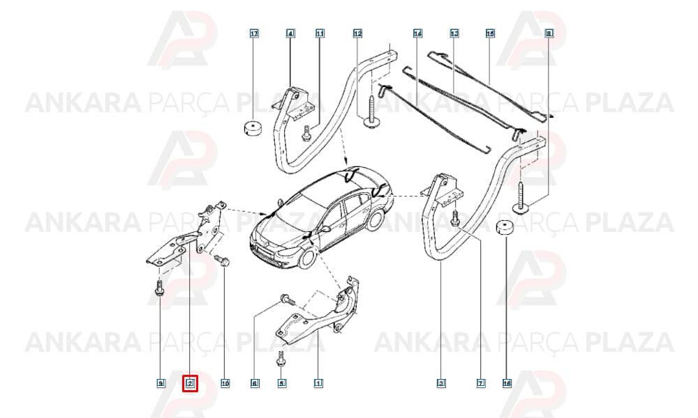 Motor Kaput Menteşesi Sağ Fluence 2009 >