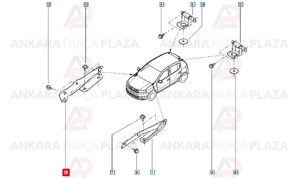 Renault Symbol 13 - 20 Kaput Menteşesi Sağ 654009401