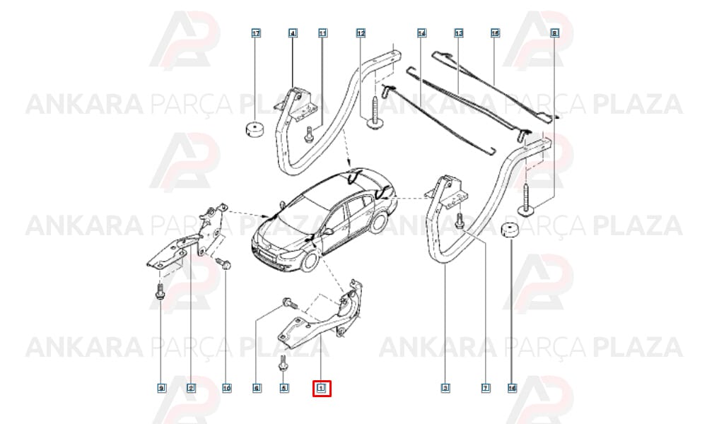 Motor Kaput Menteşesi Sol Fluence 2009 >