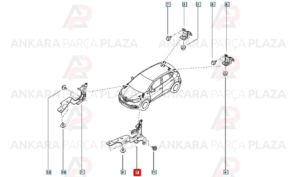 Sol Kaput Menteşesi Captur 654010075R