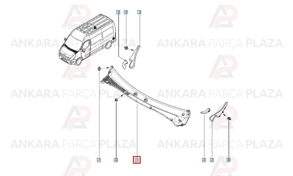Ön Cam Izgarası Master Faz 3 668110010R
