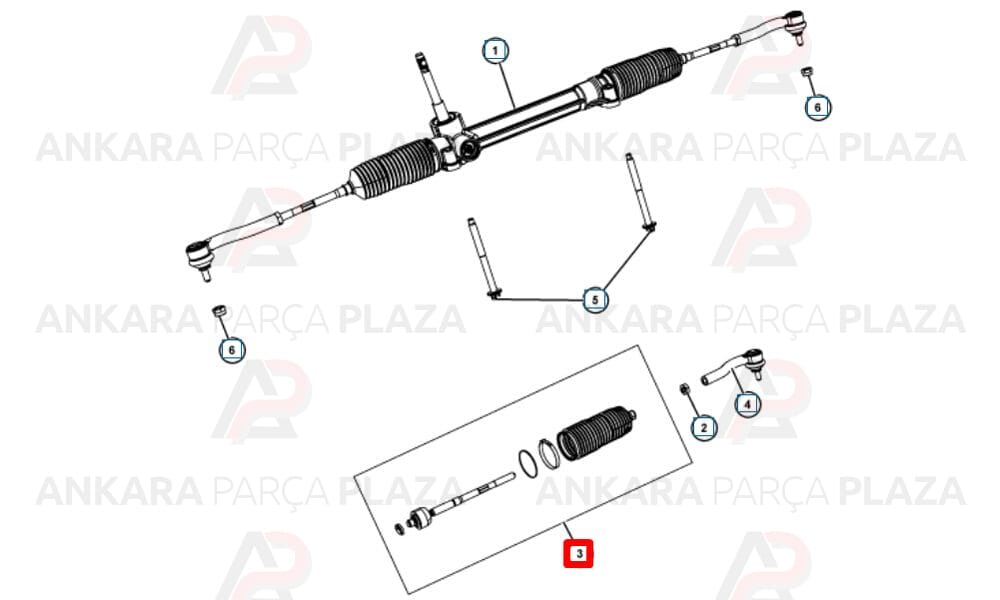Rot Kolu Sol Veya Sağ Fiat 500 2012 - 2014 Adet