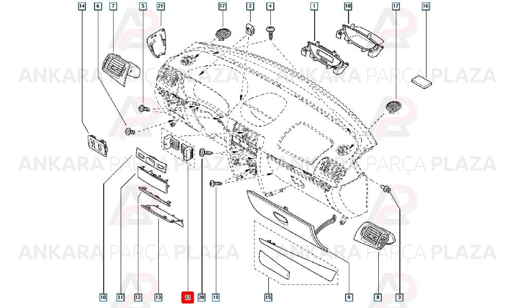 Orta Havalandırma Izgarası Clio Symbol Joy 687505958R
