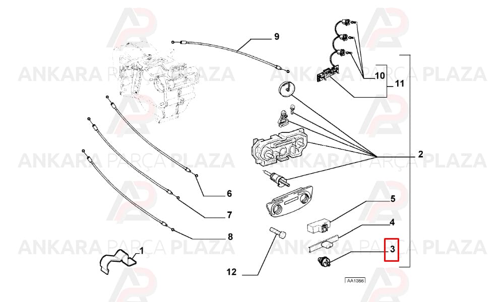 Kalorifer Düğmesi Fiat : Albea, Palio, Siena