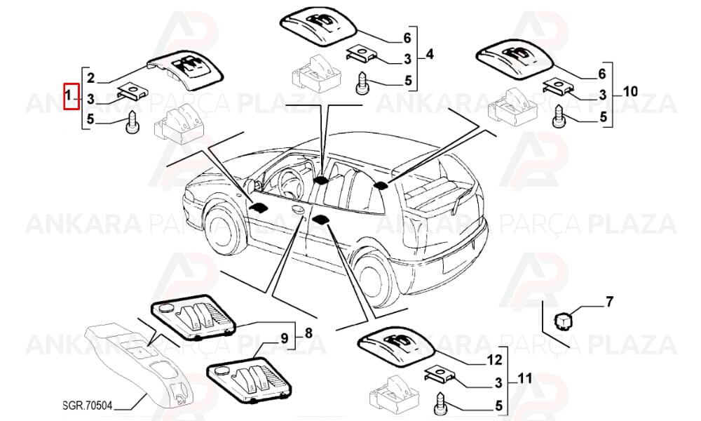 Fiat Palio, Siena Sol Cam Açma Anahtarı Mcar