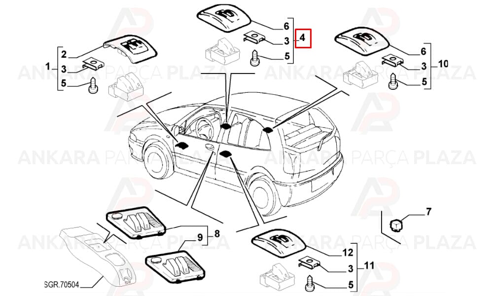 Fiat Palio, Siena Cam Açma Anahtarı Mcar