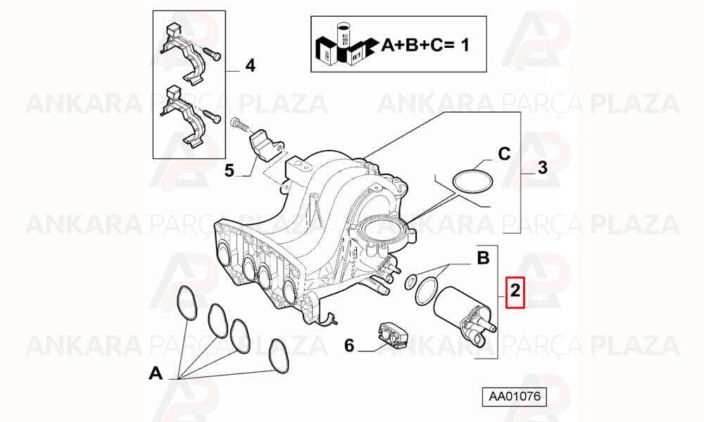 Palio Doblo 1.2 8V Egr Valfi Emme Manifold Valfi 71718105