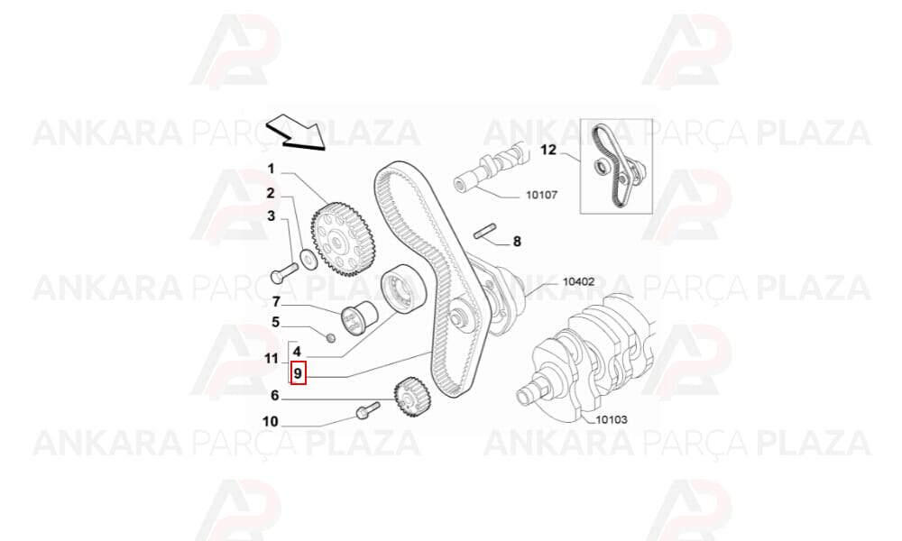 Albea Palio Siena Panda Doblo Strada 1.2 8V Triger Kayışı 129X150 Gates