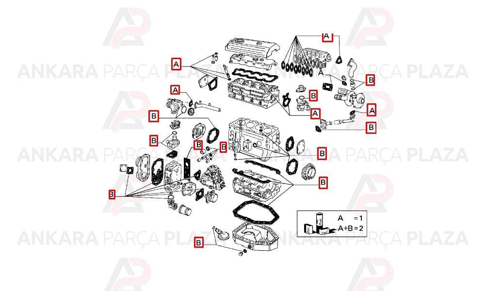 Takım Conta Yarım Fiat Ducato 2.8D 1998 - 2002