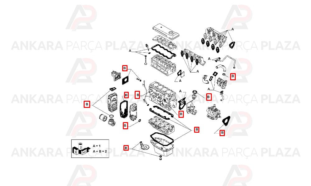 Motor Contası Takım Ducato 2.8Jtd Full Keçesiz Silindir Kapaksız