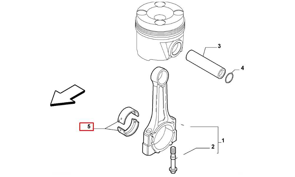 Kol Yatak 0,25 T Performans Albea Linea Doblo Fiorino 1.3 Jtd