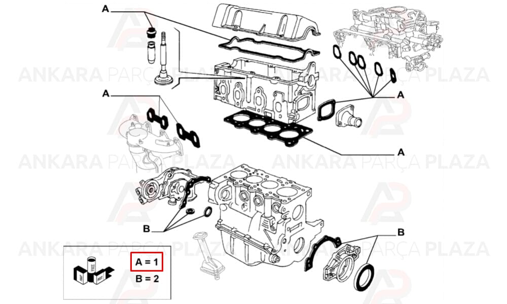 Motor Üst Takım Contası Palio 1.2 8V Ym