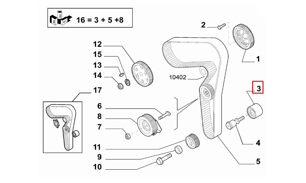 Doblo Brava Marea 1.9D 1.9 Jtd Triger Bilyası Gmb