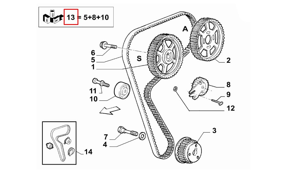 Punto Stilo 1,8 16V Alfa 145 146 156 Triger Kayış Seti 168X240 Gates