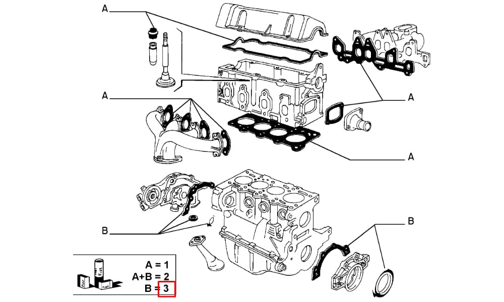 Motor Contası Takım Fiat Palio 1.2 8V Em Keçesiz
