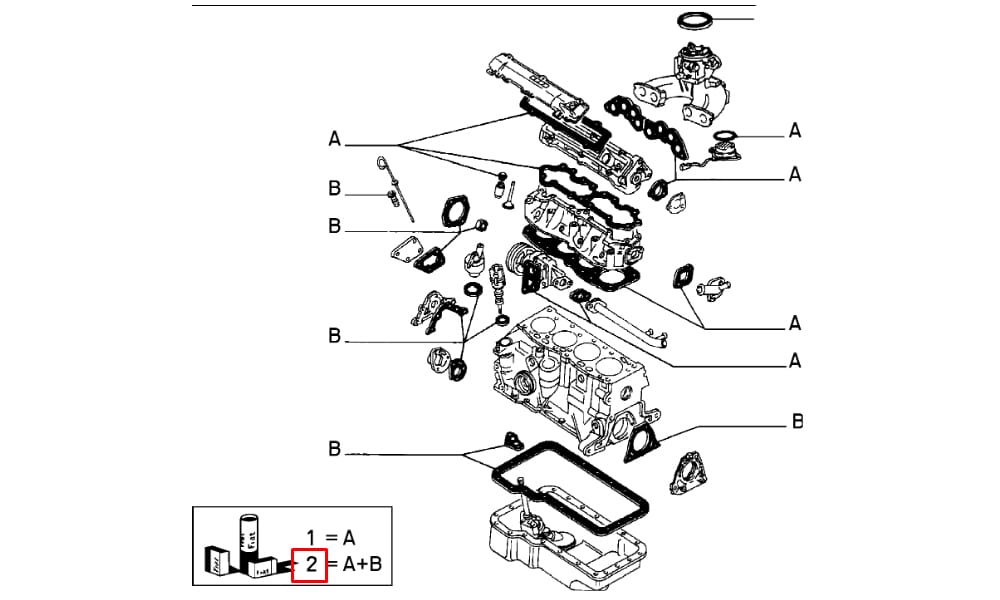Motor Contası Takım Tipo Uno 1.4 Keçesiz