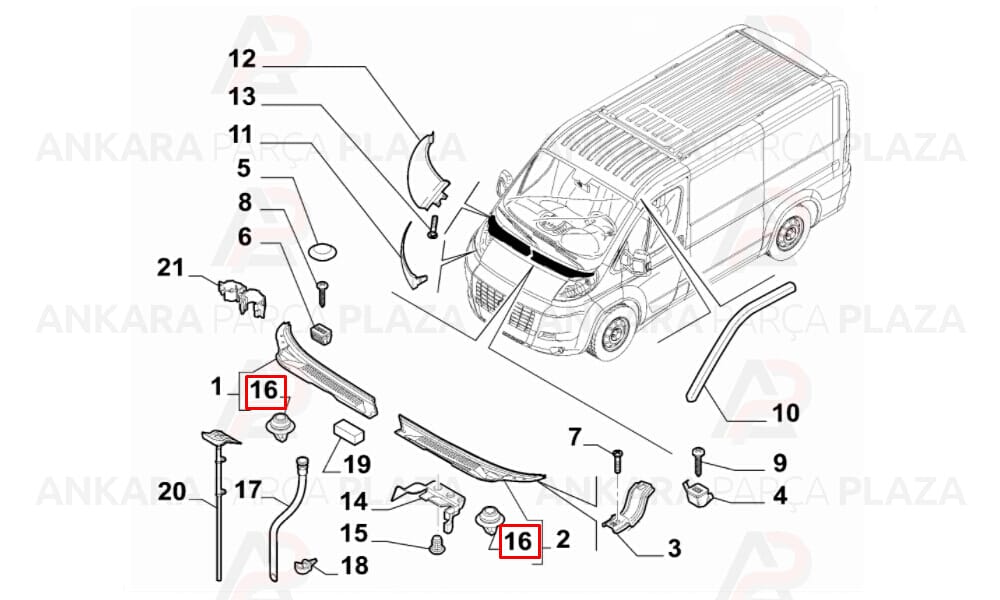 Fiat Fiorino 08 - 20 Kapı Band Klipsi 71737918