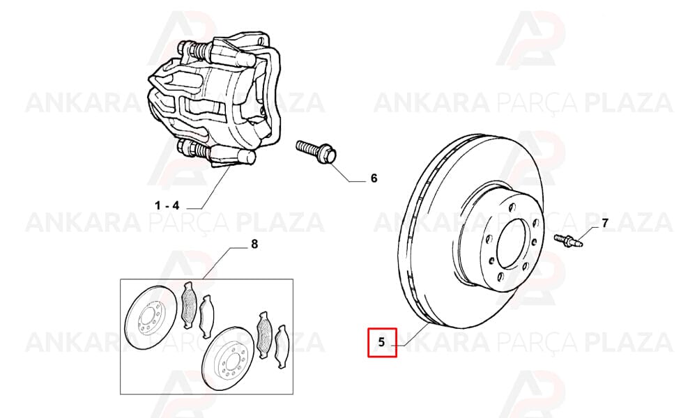 Ön Fren Diski Fiat : Ducato 14Q (adet)