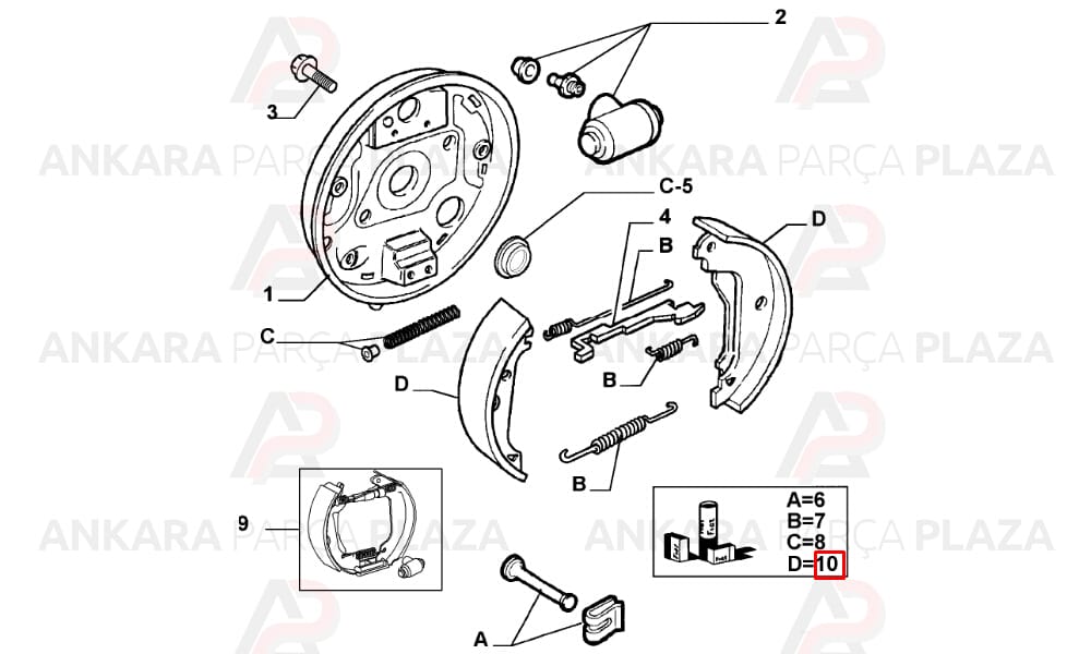 Fiat İdea, Punto Arka Fren Balatası Bosch