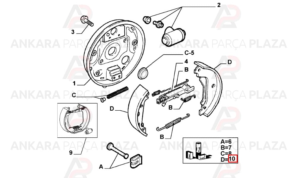 Fiat Punto Arka Fren Balatası Pabuçlu Bosch