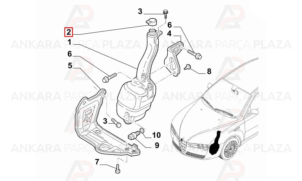 Su Fiskiye Depo Kapağı Fiorino Grande Punto Linea Doblo 2