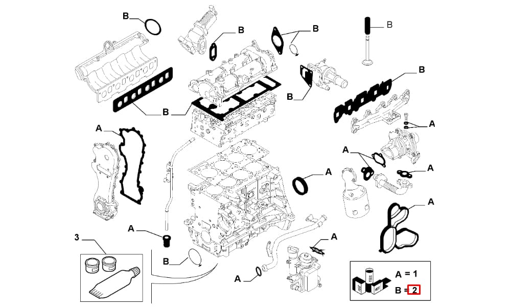 Motor Üst Takım Contası Albea Doblo Fiorino İdea Palio Punto Linea 1.3Mjt Skc Sız Reinz Subap Lastikli