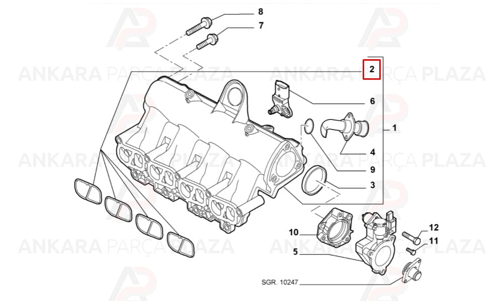 Doblo 3 Punto Fiat 500 Euro 5 1.3Jtd Emme Manifold Takım Contası Royal