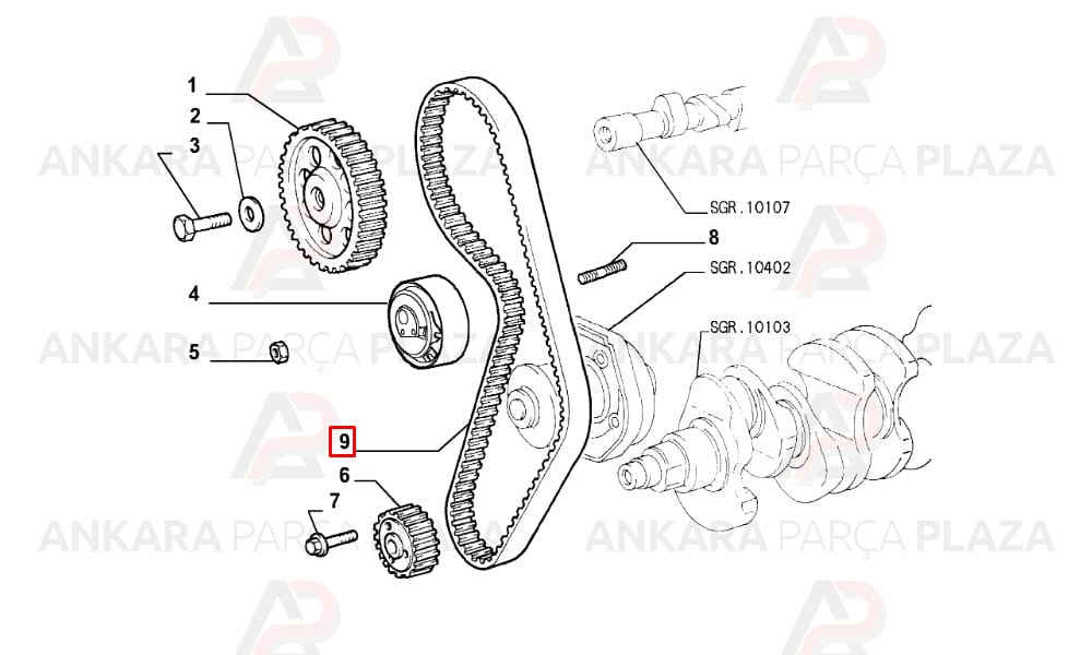Albea Fiorino Palio Doblo Grande Punto Linea Triger Kayışı 129X220 Gates