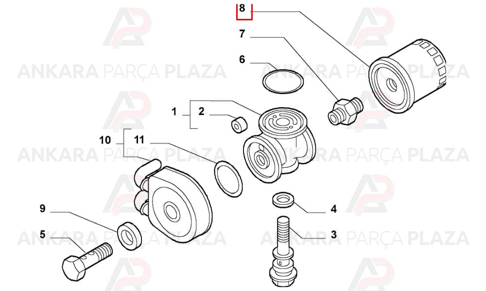 Ducato 2.3Jtd - 2.8Jtd Yağ Filtresi 2002 - 2006 Purflux