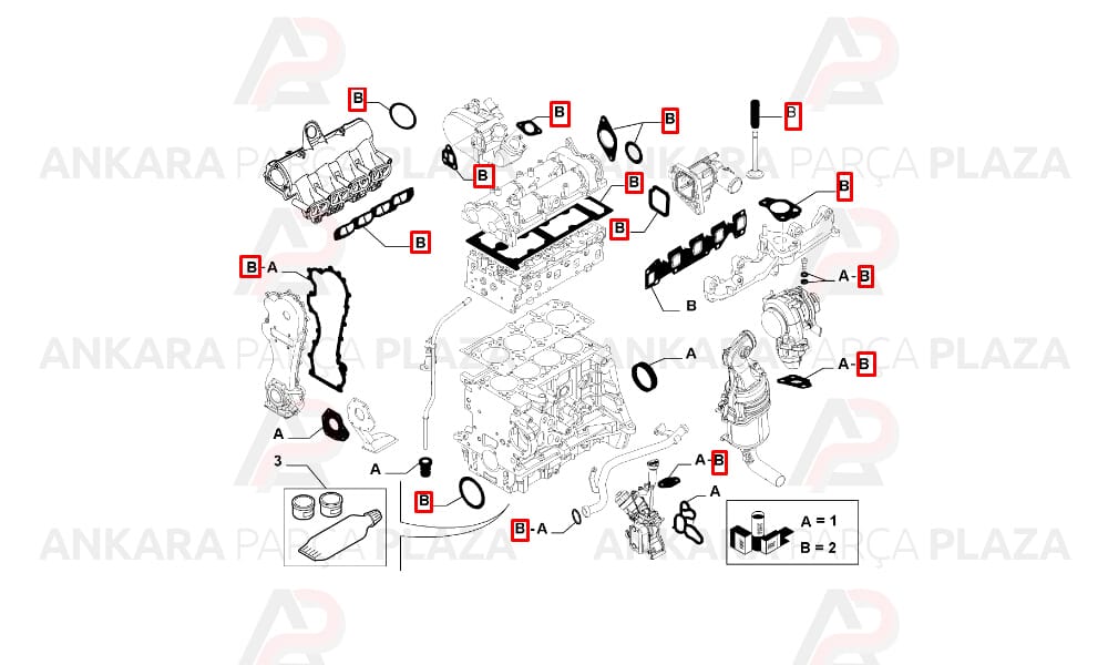 Motor Contası Takım Doblo 1.3Mjt 2010 > Keçeli Skc Sız