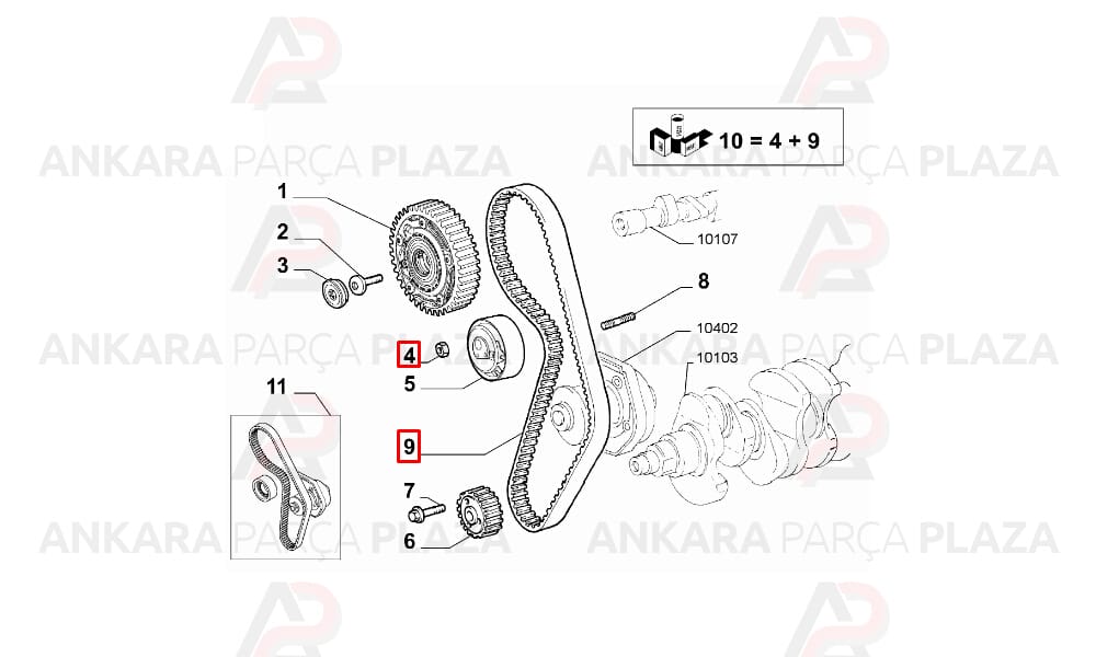İdea Doblo Punto Linea Albea Palio 1.4 8V Triger Kayış Seti Skf