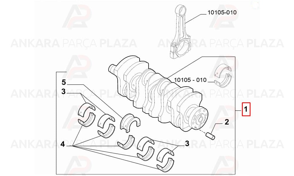 Krank Mili Fiat Albea / Palio / Doblo / Fiorino / Linea / > 1300 Turbo Dizel