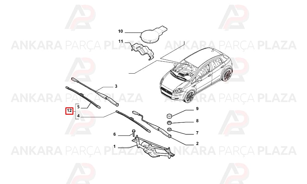 Fiat Grande Punto, Linea Ön Cam Silecek Takımı 650/380 Mm Bosch