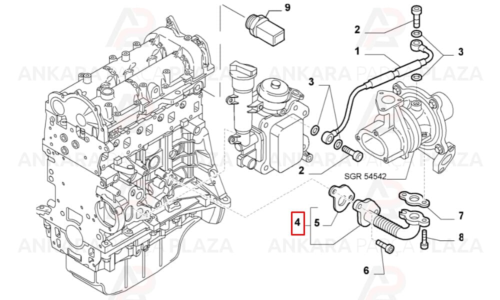 Doblo, Albea, Palio, Punto, Fiorino 1,3Jtd Turbo Yağlama Borusu Dekar