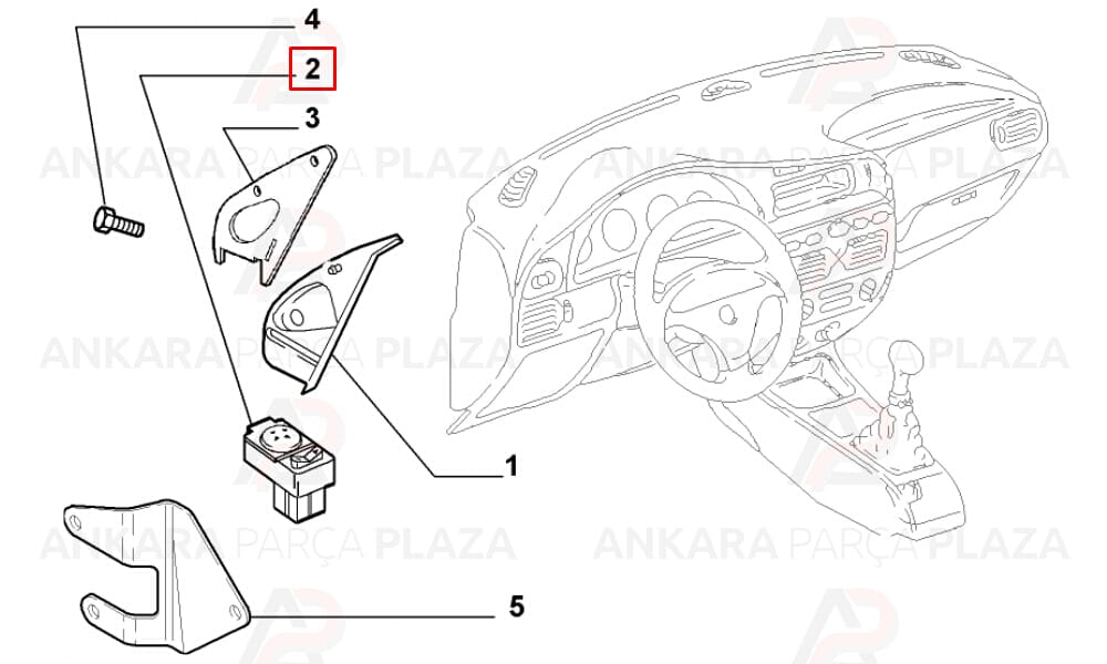 Fiat Albea, Palio, Linea, Doblo Dikiz Ayna Ayar Kumandası Mcar