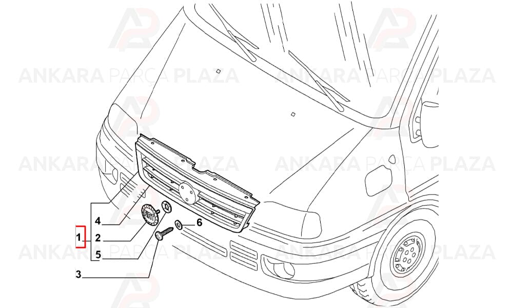 Ducato 02 - 06 Ön Panjur Gümüş Gri İç Petekleri Siyah 735324820