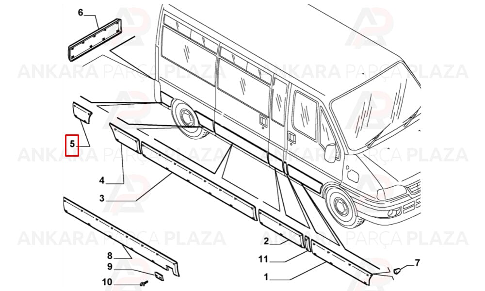 Ducato 97-02 Arka Çamurluk Ağzı Plastiği Sağ Meydan