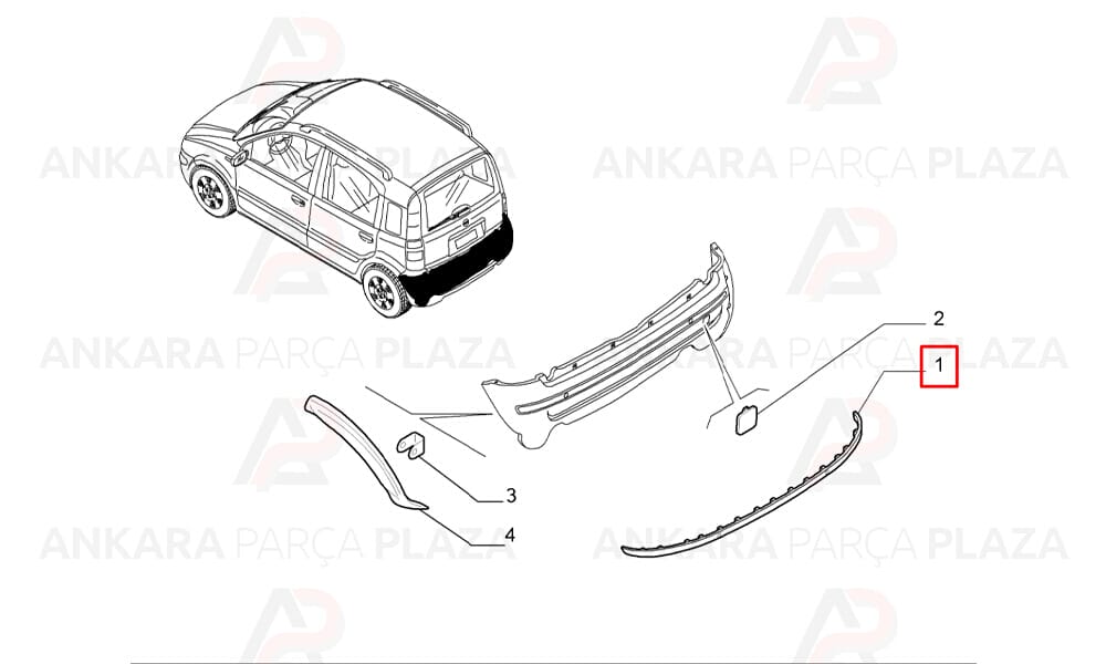 Panda Tampon Bandı Arka 2004 - 2012 Meydan