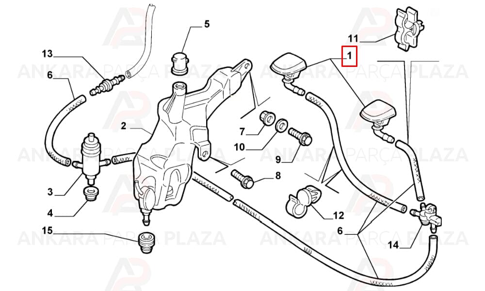 Fiat Doblo 01 - 05 Ön Cam Su Fiskiye Memesi 735277664