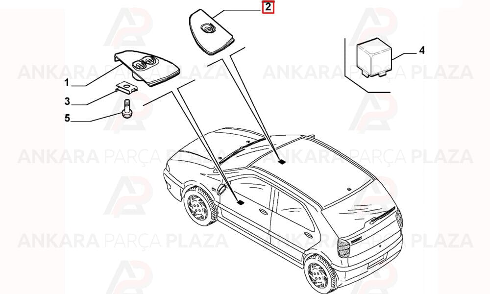 Fiat Ducato Sağ Cam Açma Düğmesi 2007-2022 Orijinal 735397337