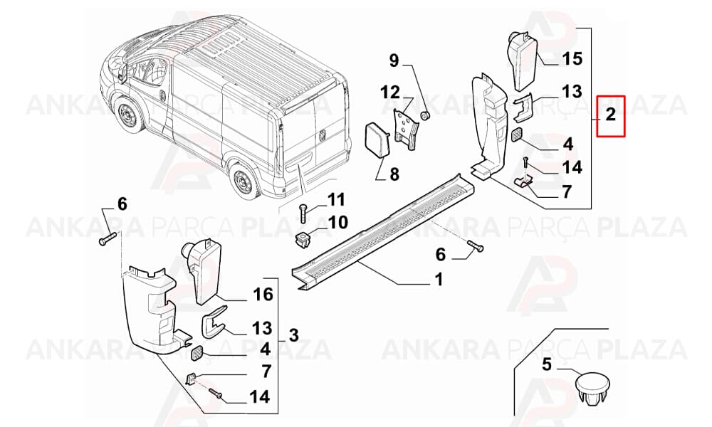 Ducato 4 Arka Tampon Ucu Sağ Büyük Reflektörlü Meydan