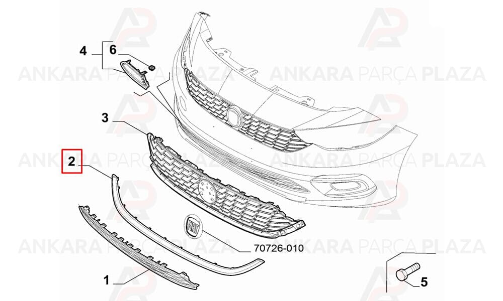 Egea Ön Panjur Çıtası Alt 2015 - 2020 Meydan