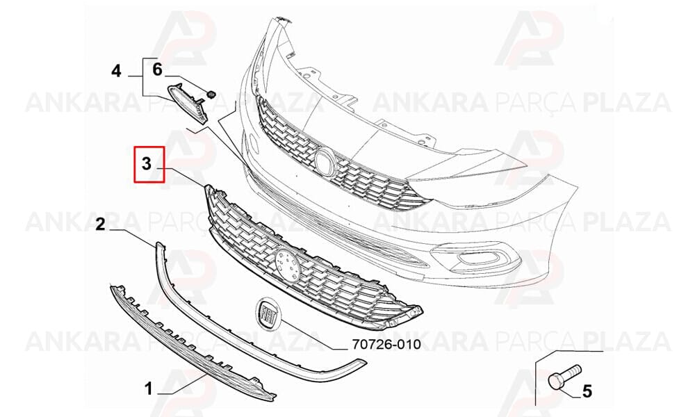 Egea Sedan - Hb 15 - 20 Ön Panjur Petekleri Siyah 735642862