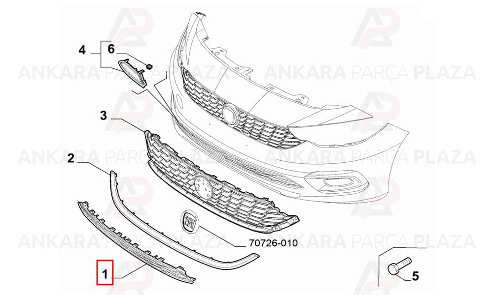 Egea Tampon Izgarası Ön 2015 - 2020 Meydan