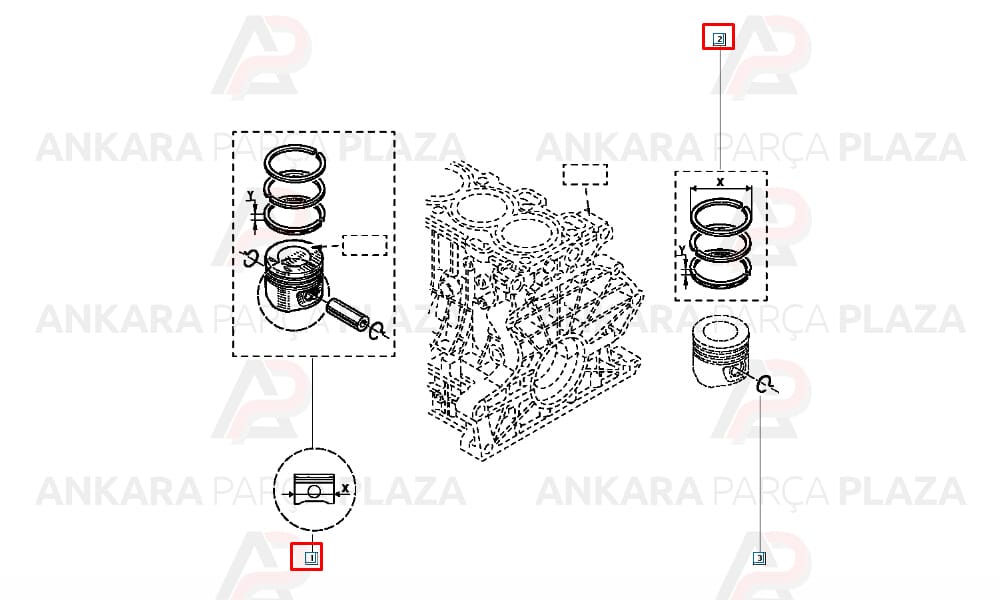 Laguna 1 2.0 16V Safrane Silindir Onarım Seti (Piston, Segman) Std 83.00Mm Yenmak
