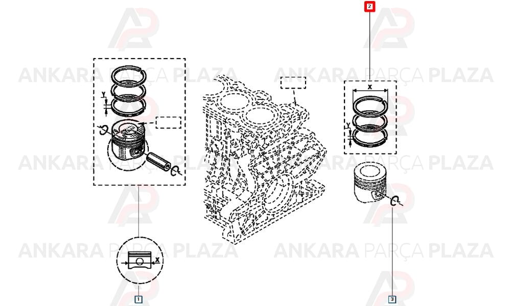 Motor Segmanı 050 83Mm Renault : Laguna 1 2,0 16V N7Q