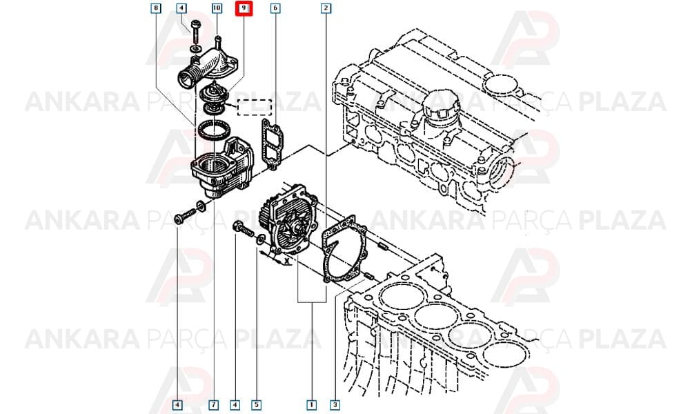 Laguna Safrane 2.0 16V Termostat 90C Contalı Vernet