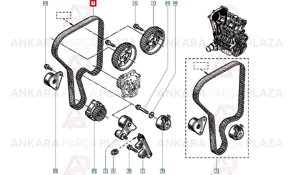 Laguna 2.0 16V Triger Kayış Seti Gates
