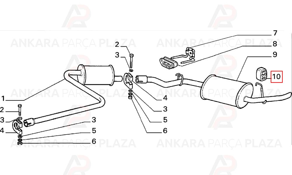 Egzoz Askı Lastiği Fiat : Uno 70