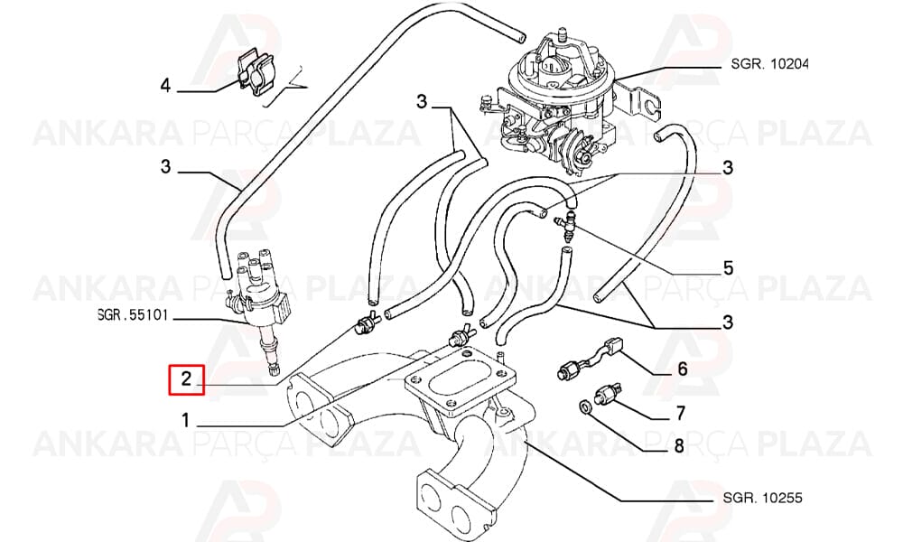 Manifold Hız Müşürü Siyah Fiat : Tempra, Tipo